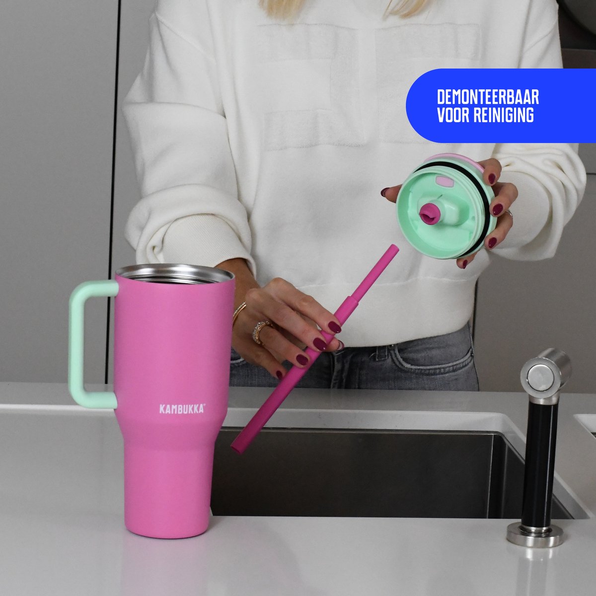 Kambukka Rio Tumbler 950ml — zo goed als nieuw