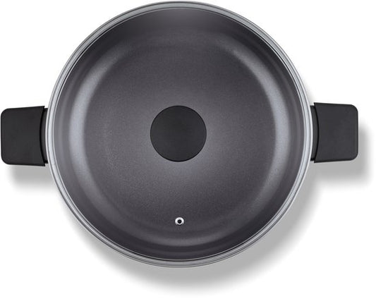 Brabantia VANTA Hapjespan met Deksel Ø28cm Keramisch Titanium - Zeer goed