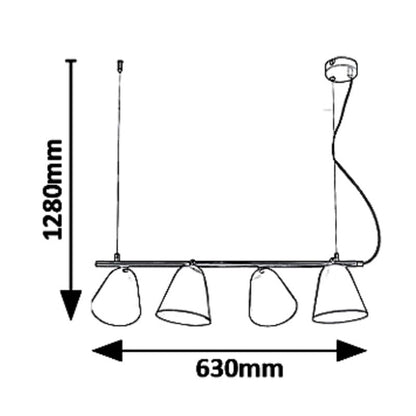 NOCTORIO Zwarte hanglamp 8xE14 (zie foto's voor details)