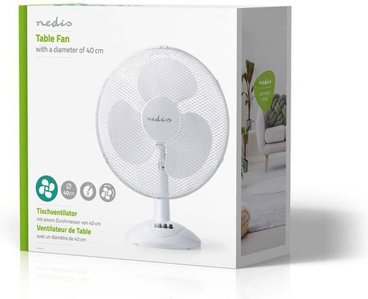 Nedis Tafelventilator 400 mm Wit — Zeer goed