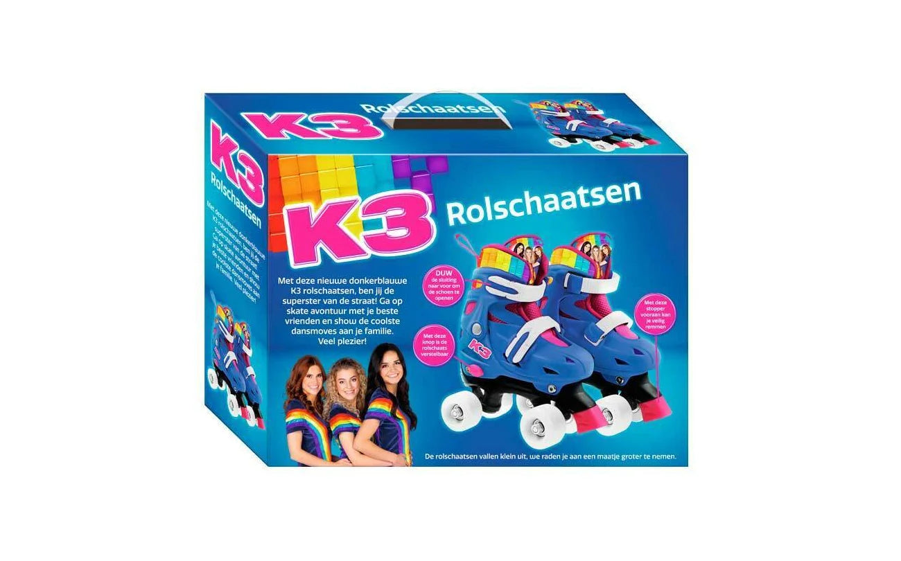 K3 rolschaatsen 26/29 - Regenboog — zo goed als nieuw