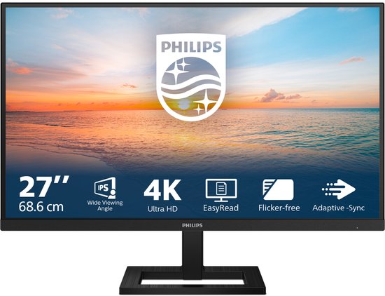 Philips 27E1N1900AE 4K IPS Monitor — zo goed als nieuw