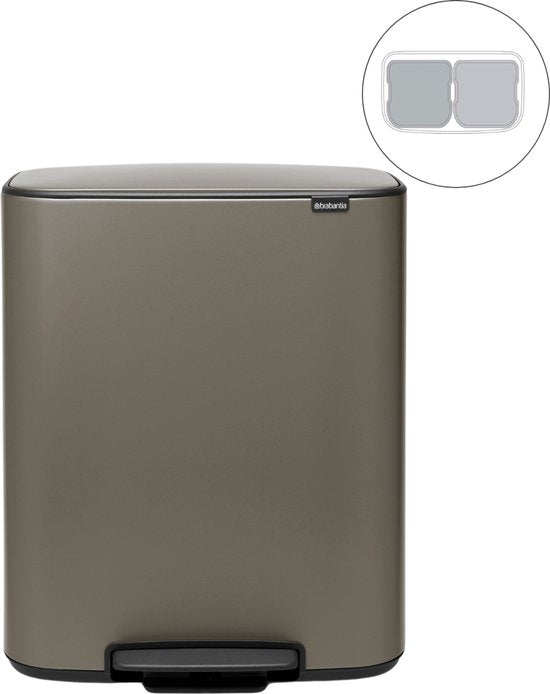 Brabantia Bo Prullenbak - 2 x 30 liter — nieuw