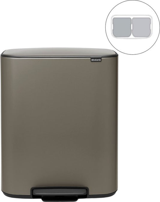 Brabantia Bo Prullenbak - 2 x 30 liter — nieuw