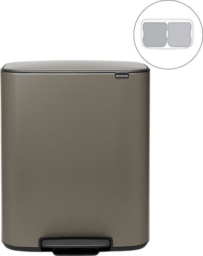 Brabantia Bo Prullenbak - 2 x 30 liter — nieuw