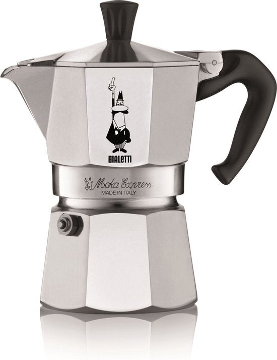 Bialetti Moka Express Percolator 2 kops — zo goed als nieuw
