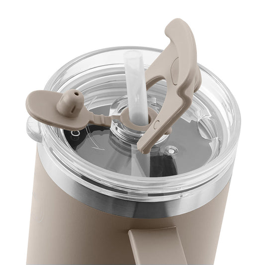 AYA&amp;IDA Thermocup with Straw 885ml Cream Beige — Zeer goed