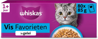 Whiskas Kattenvoer Adult 1+ Vis in gelei Giga-Pac — gebruikt