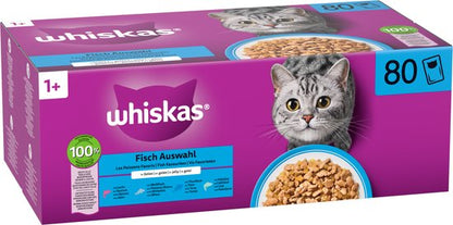 Whiskas Kattenvoer Adult 1+ Vis in gelei Giga-Pac — gebruikt