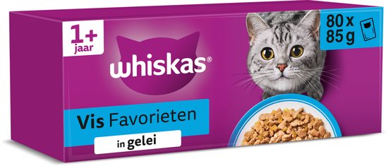 Whiskas Kattenvoer Adult 1+ Vis in gelei Giga-Pac — gebruikt