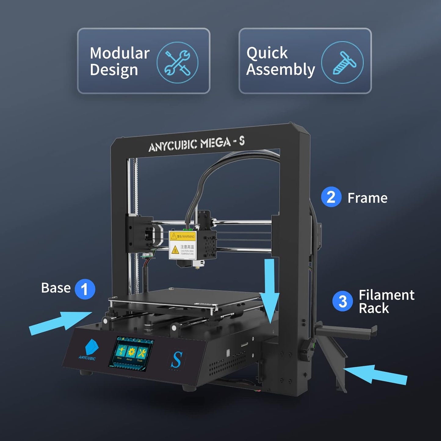 3D Printer - Anycubic Mega-S -                                                Zeer goed en mag je niet missen voor deze prijs