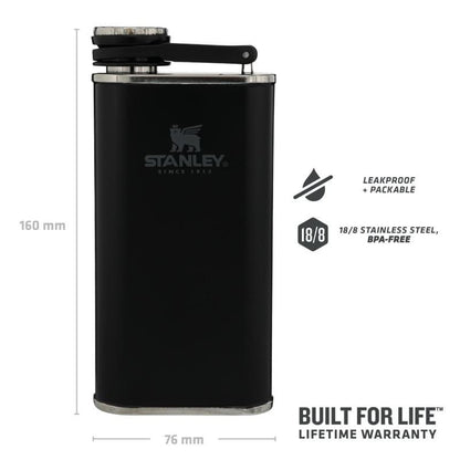 Stanley Classic Wide Mouth Flask 0.23L Matte Black — Zeer goed