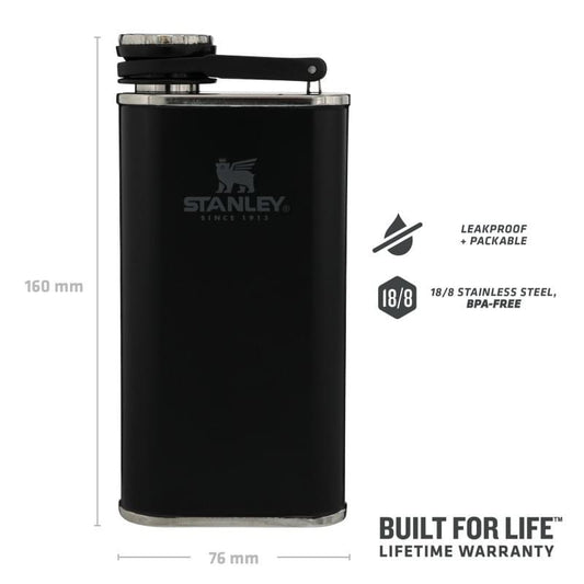 Stanley Classic Wide Mouth Flask 0.23L Matte Black — Zeer goed