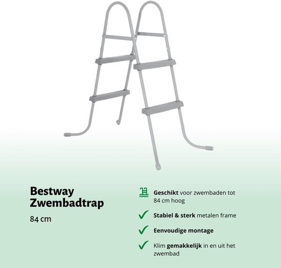 Bestway Flowclear zwembadladder 2 treden 84 cm — Zeer goed