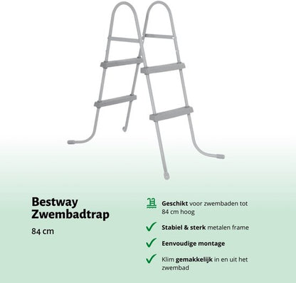 Bestway Flowclear zwembadladder 2 treden 84 cm — Zeer goed