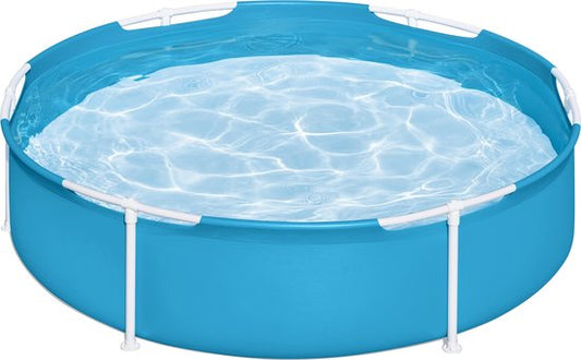 Bestway My First Frame Pool round above-ground swimming pool blue with white frame
