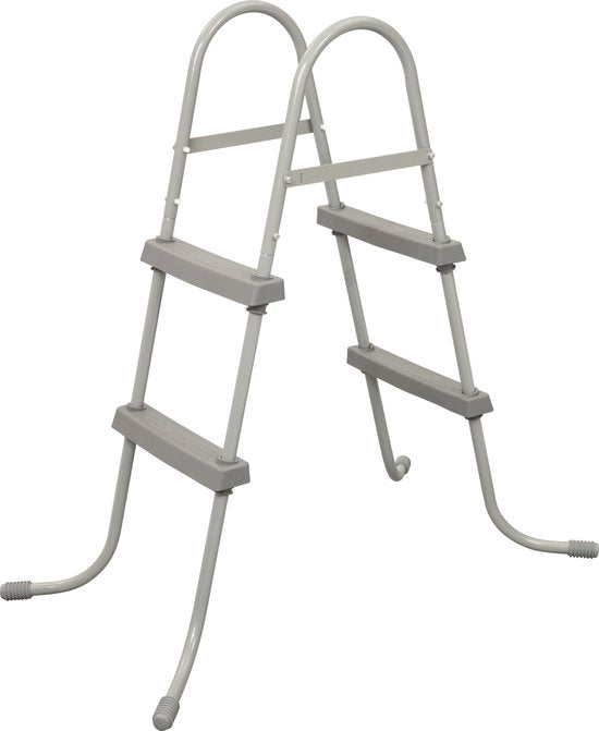 Bestway Flowclear grey pool ladder with dual steps and curved frame
