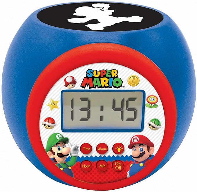 Super Mario Projector Wekker met Timer — gebruikt