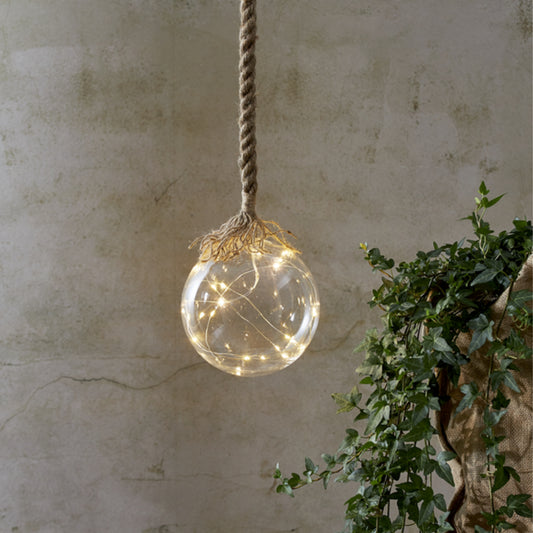 STAR Trading Jutta Kerstbal Kerstverlichting LED Ø15 cm Glas/Helder — Zeer goed