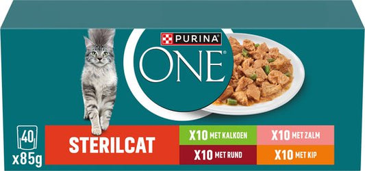 PURINA® ONE® Sterilcat Natvoer Zalm, Kal — zo goed als nieuw