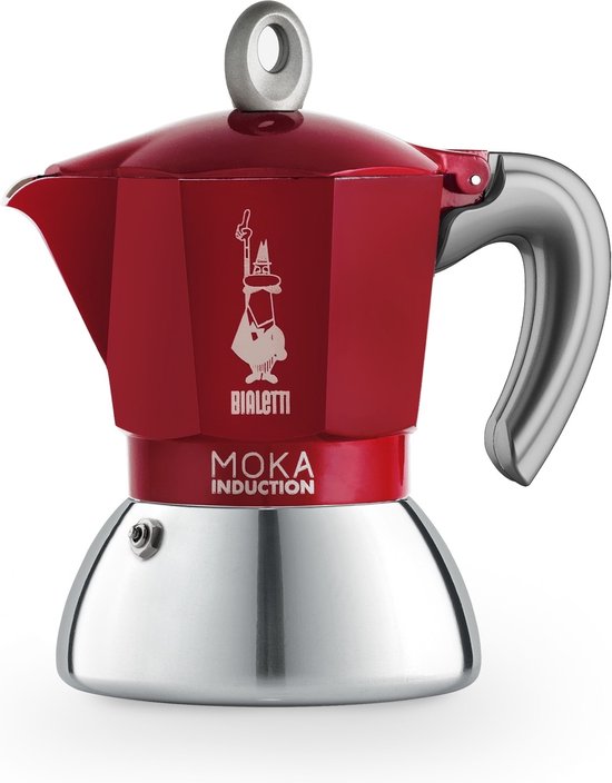 Bialetti Moka Induction Rood Percolator — zo goed als nieuw