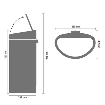 Brabantia Touch Bin Prullenbak - 40 liter — nieuw