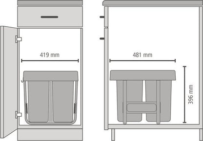 Brabantia Sort & Go Prullenbak — zo goed als nieuw