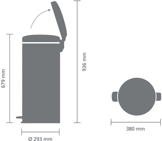 Brabantia NewIcon Prullenbak - 30 liter — nieuw