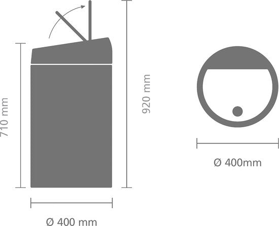 Brabantia Touch Bin Prullenbak - 60 liter — nieuw