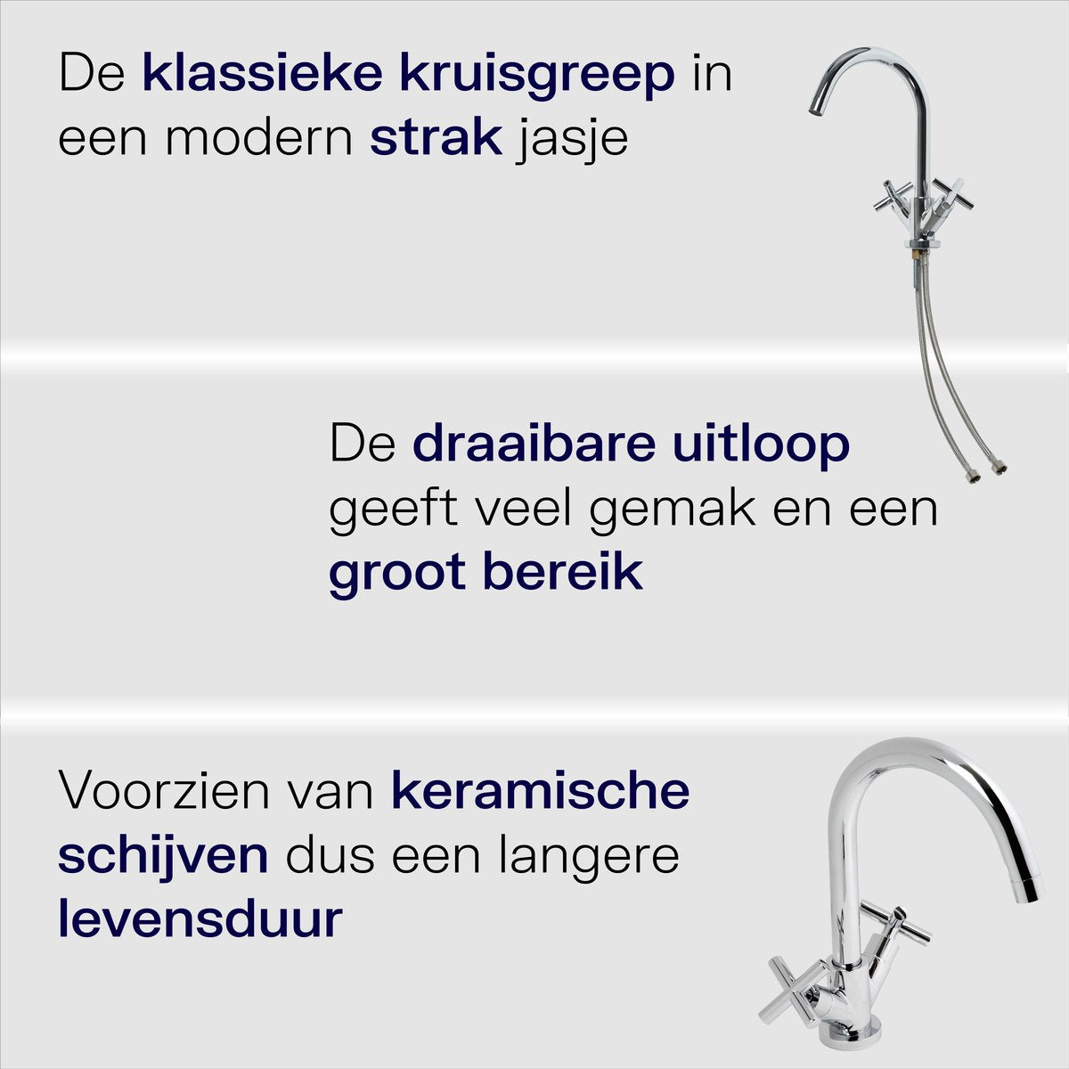 Plieger Cross Keukenkraan - 1-gats — zo goed als nieuw