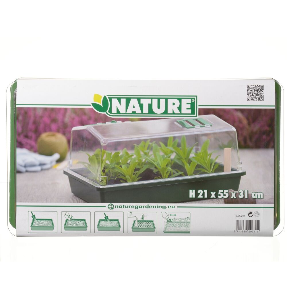 Nature Mini-Kweekkas met ventilatie H22 x 55 x 31cm Groen — Zeer goed