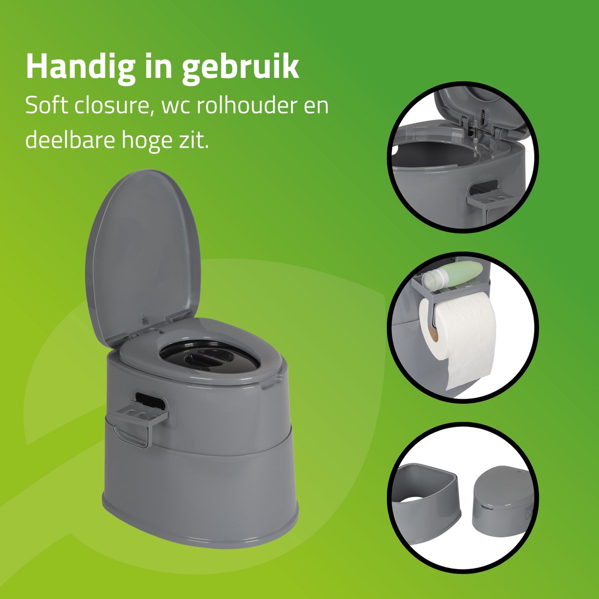 Bo-Camp Draagbaar Toilet Deelbaar - 7 Li — zo goed als nieuw