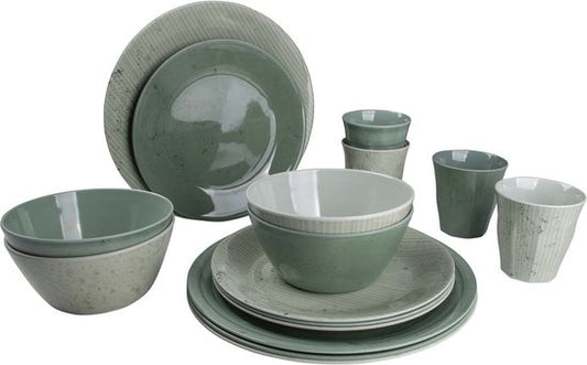 Bo-Camp Servies Mix & Match 16 Stuks Groen — gebruikt