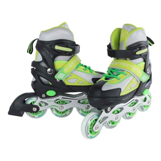 Street Rider Inline Skeelers Groen/Zwart — zo goed als nieuw