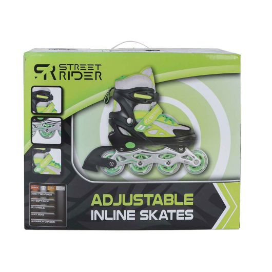 Street Rider Inline Skeelers Groen/Zwart Maat 37-40 — Zeer goed