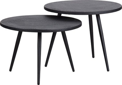 WOOOD Suze Bijzettafels zwart set van 2 — Nieuw