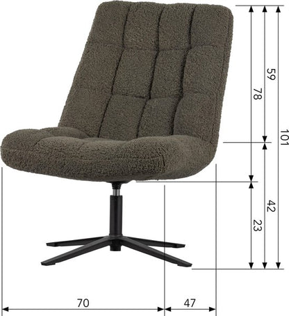 WOOOD Job Draaifauteuil Teddy Groen — Zeer goed