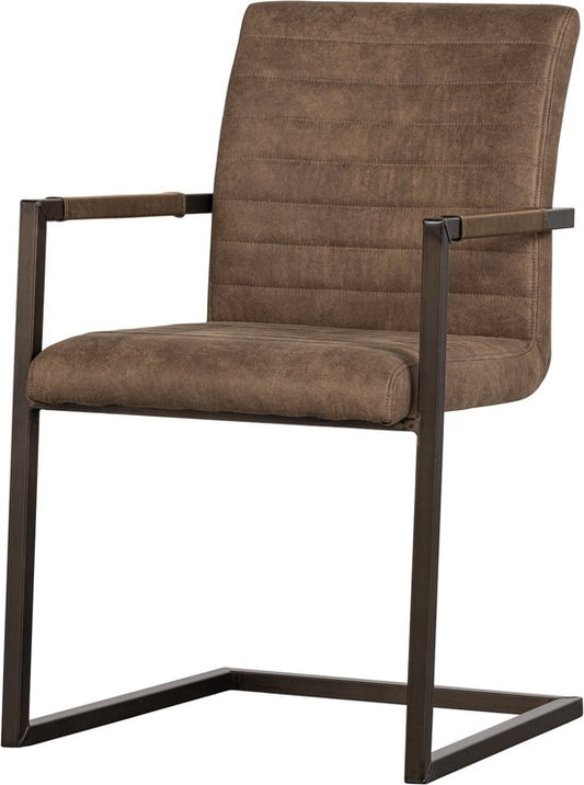 WOOOD Bas eetkamerstoel taupe leerlook — Zeer goed