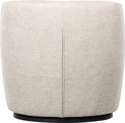 WOOOD Serra Draaifauteuil Geweven Stof Off White 75x70x69 cm — Zeer goed