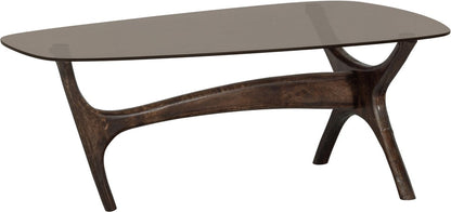 WOOOD Flash Salontafel glas/hout — zo goed als nieuw