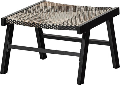 WOOOD Pom Hocker - PE/Aluminium - Zwart/Bruin — nieuw