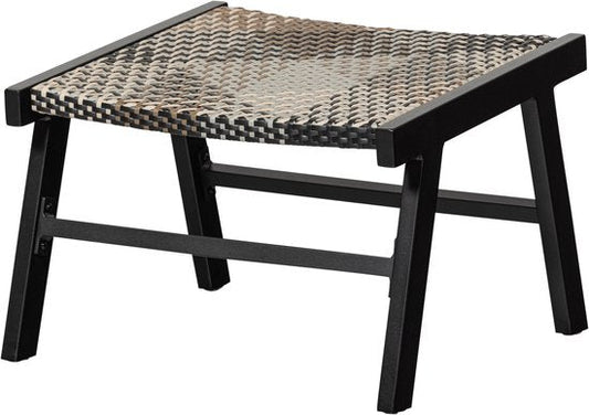 WOOOD Pom Hocker - PE/Aluminium - Zwart/Bruin — nieuw