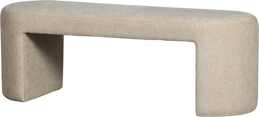 WOOOD Jacob Bankje - Chenille - Naturel — zo goed als nieuw