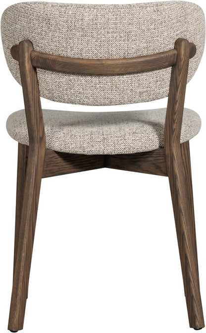 WOOOD Udar Eetkamerstoel Houte Frame - Polyester - Donkerbruin 82x51x60 — Zeer goed