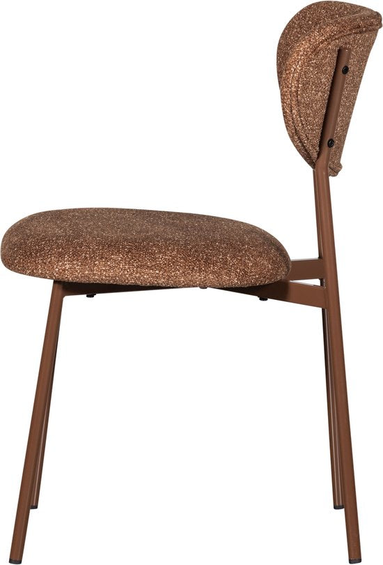 WOOOD Valor Eetkamerstoelen - Geweven Stof - Bruin — nieuw