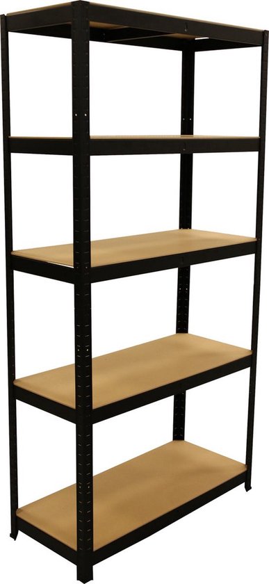 OPBERGREK 5 Planken Zwart — Zeer goed