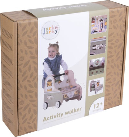 Houten Loopwagen met Educatieve Activite — zo goed als nieuw