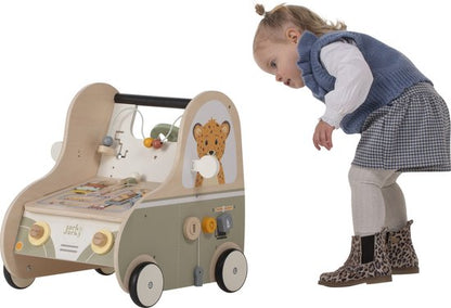 Houten Loopwagen met Educatieve Activite — zo goed als nieuw