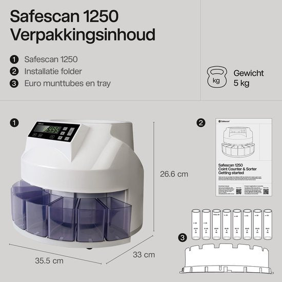 Safescan 1250 munttelmachine — Zeer goed
