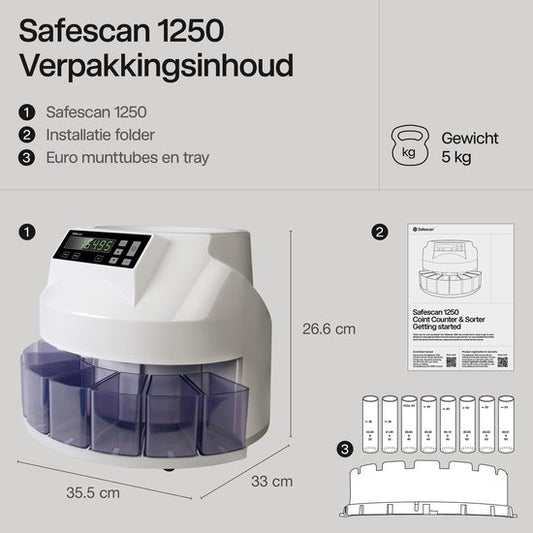 Safescan 1250 munttelmachine — Zeer goed
